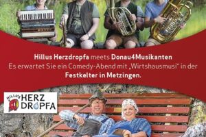 Hillus Herzdropfa meets Donau4Musikanten - Wirtshausmusik im Kleinsten und vom Feinsten!