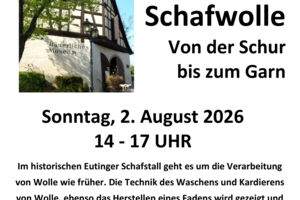 Schafwolle verarbeiten - von der Schur bis zum Garn im Bäuerlichen Museum