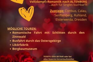 Valentin-Zug Voll (dampf)- Romantik nach Altenberg (Erzgebirge)