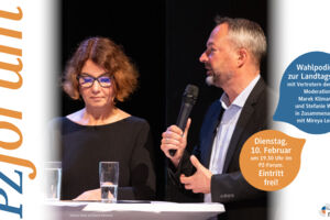 Wahlpodium zur Landtagswahl in Pforzheim