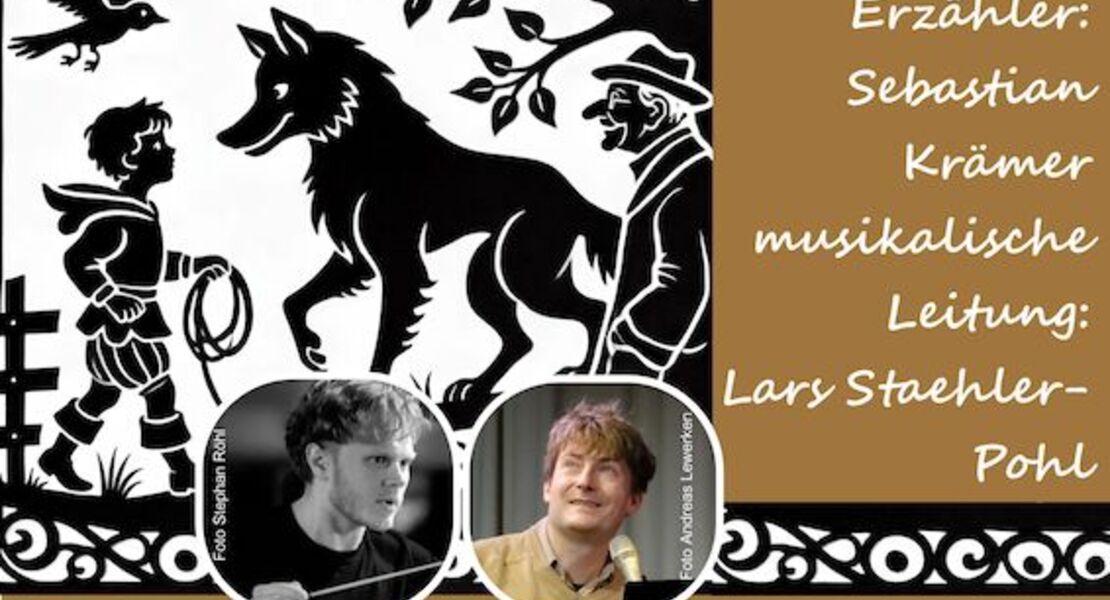 prokofjevs-peter-und-der-wolf-und-andere-musikalische-marchen-erzahlt-von-sebastian-kramer-mit-grossem-ensemble-aus-orchesterinstrumenten