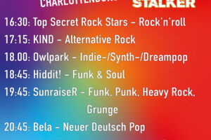 Fête de la Musique 2026 in Berlin Charlottenburg - LINE UP: Top Secret Rock Stars / KIND / Owlpark / Hiddit! / SunraeseR / Bela / MØ_999